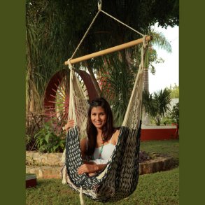 Hängstol, Benvit och grön av nät