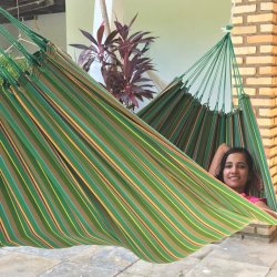 Grn PRO hngmatta med rnder 