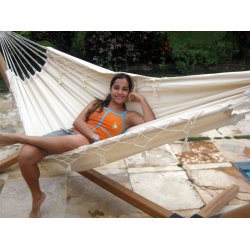 Romantica  hngmatta i benvitt tyg Mv022