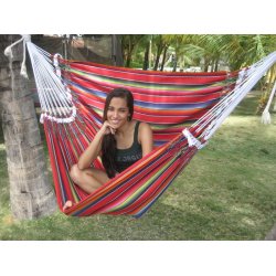 Mexikansk h&auml;ngmattsstol i tyg