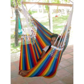 Stor färgglad hängstol