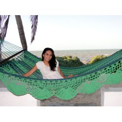 H&auml;ngmattan med mycket fint hantverk